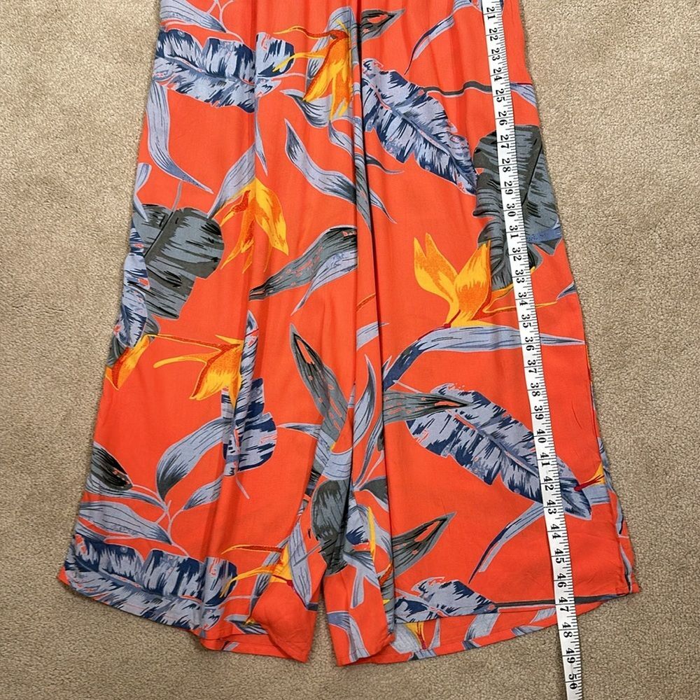 Patrons of Peace NWT Tropical Print Drop Crotch Pockets Jumpsuit Women Medium - Picture 6 of 11